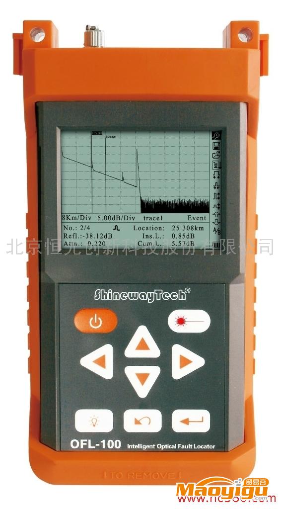 OFL-100智能型光纖尋障儀\r\n1、產(chǎn)品特點：業(yè)內(nèi)領(lǐng)先的快速光纖維護、排障工?