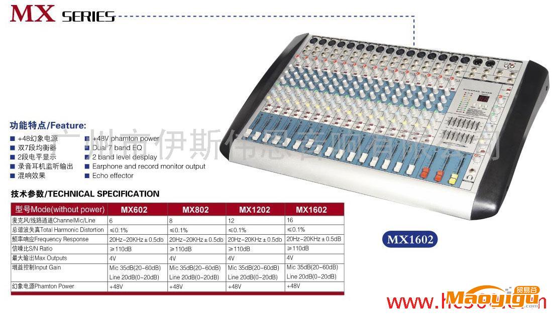 供應(yīng)ESWN專業(yè)調(diào)音臺(tái)帶功放系列