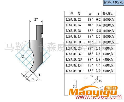 供應(yīng)折彎機模具