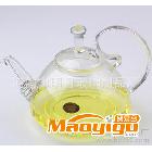 耐高溫玻璃茶具加熱花草茶壺 不銹鋼濾網 不掉蓋壺400ML-800ml