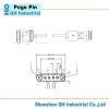 充電頂針寵物定位器公母對(duì)接 pogo pin連接器